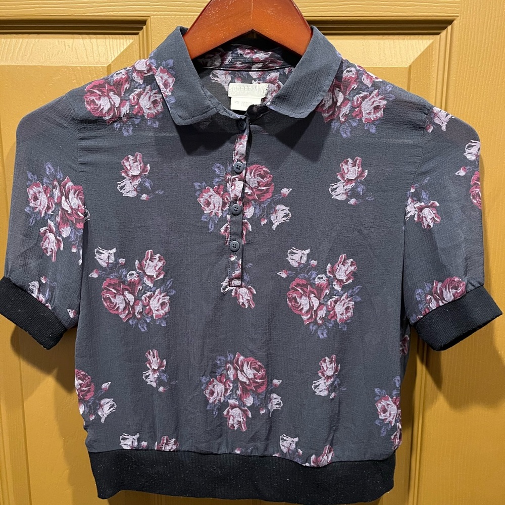 Unique Sheer Floral Blouse